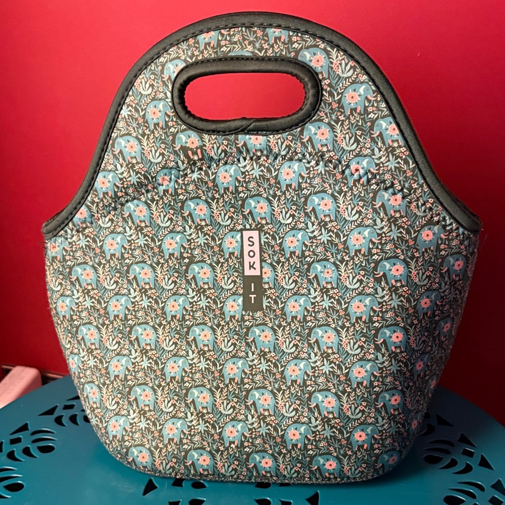 Sok It Green Patterned Neoprene Lunch Bag